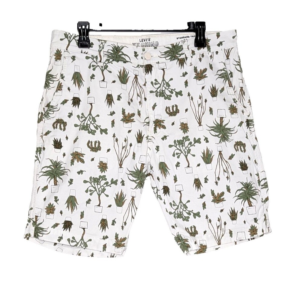 Levi’s XX Chino Size 33 Standard Taper Stretch Shorts House Plants Summer